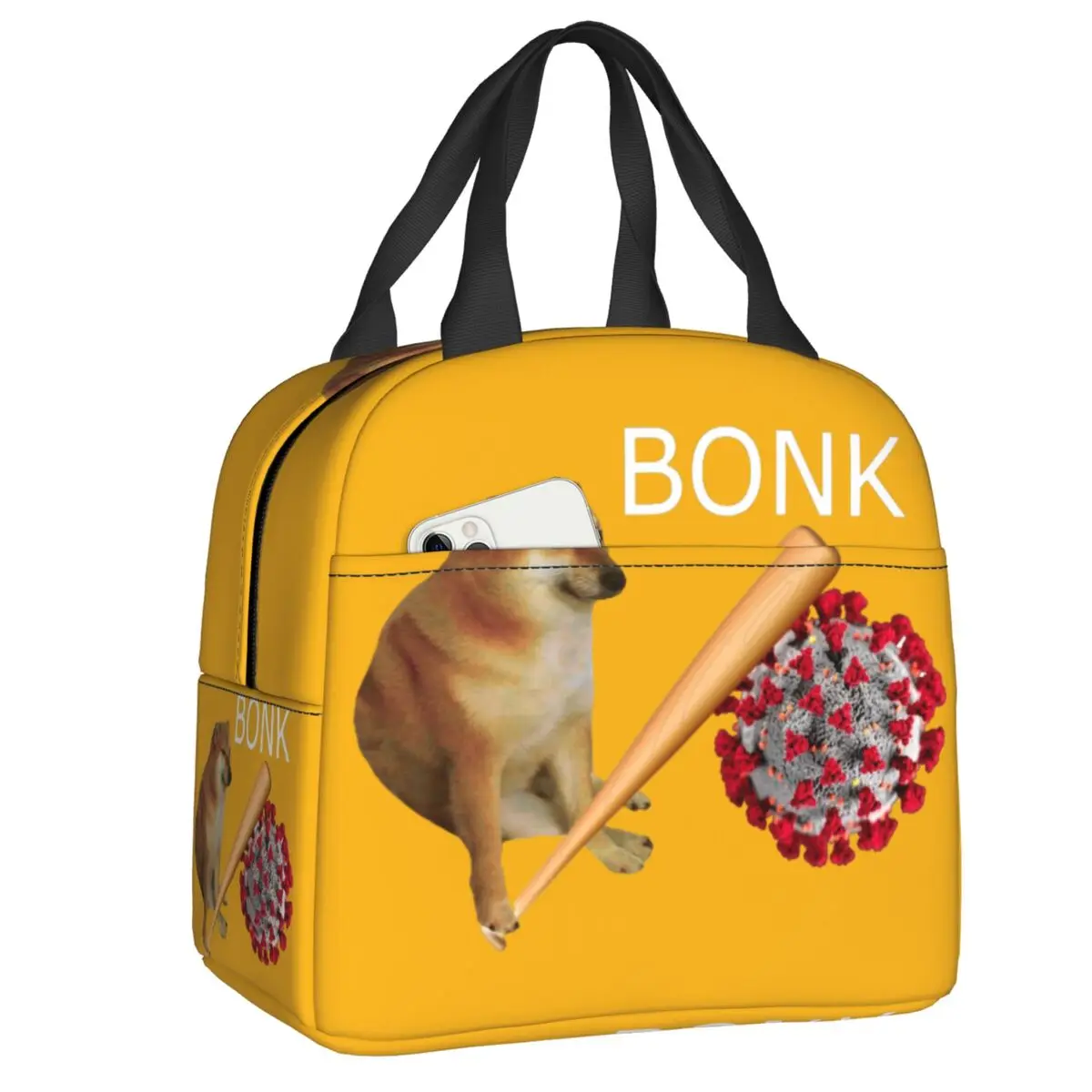 

Cheems virves Bonk сумка для ланча Шиба-ину, водонепроницаемый термо-охладитель для пикника, изолированный Ланч-бокс для женщин