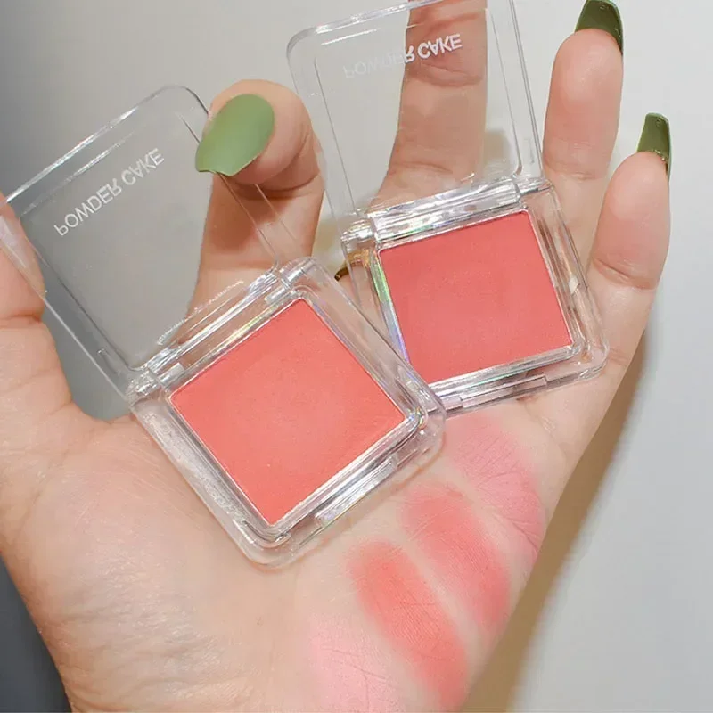 Face Blusher Matte Natural Cheek Tint Brighten Face Waterproof Face Contouring Cosmetics Blush Powder Soft Female Makeup 1pcs 5