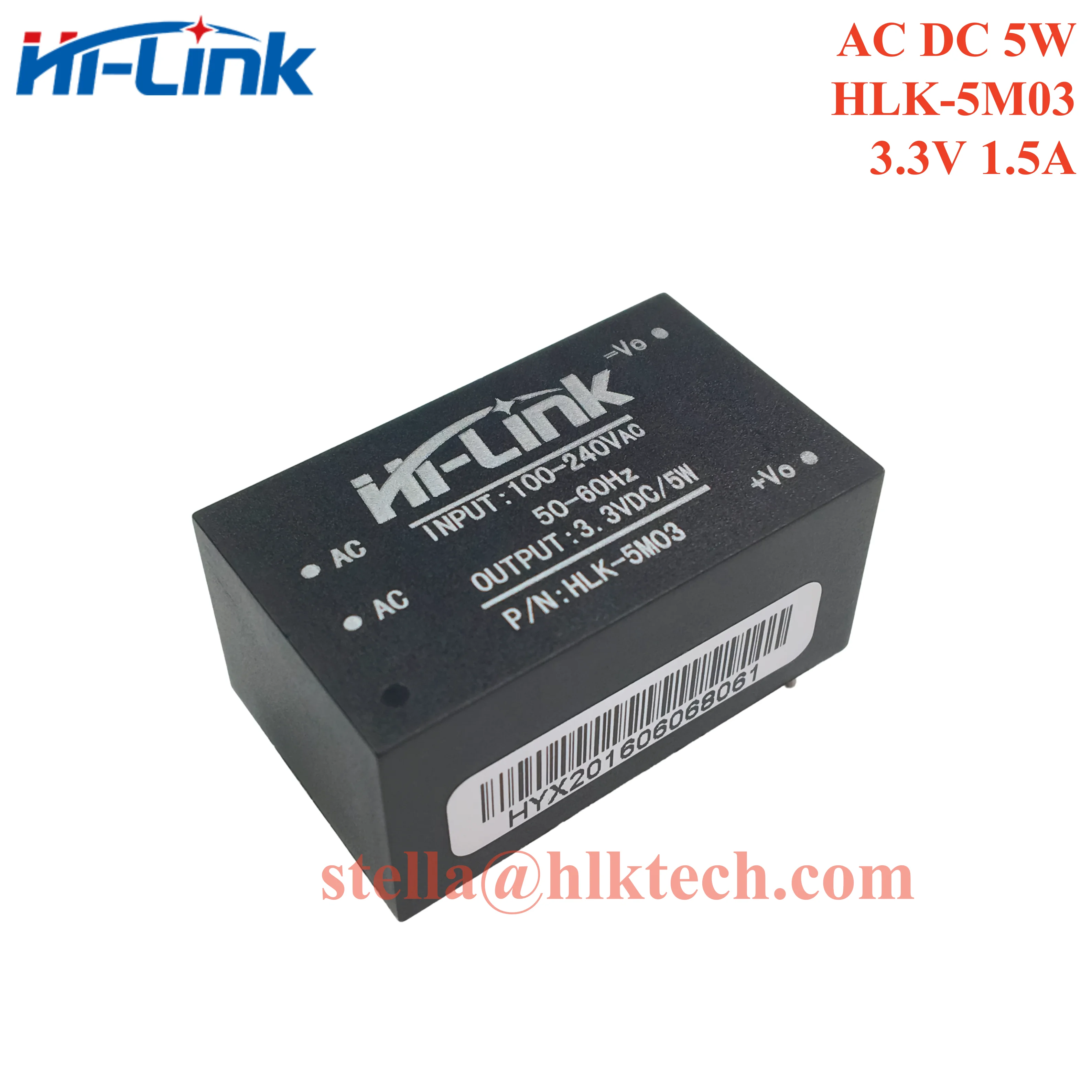 HLK-5M12 HLK-5M05 HLK-5M24 HLK-5M03 HLK-5M09 Hi-Link original 5W AC DC power module 220V to 3.3V/5V/9V/12V/15V/24V Switch CE FCC 2