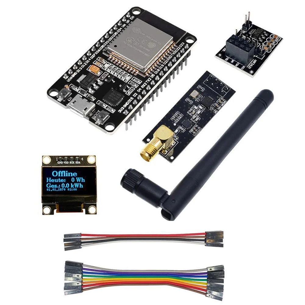 Integrazione Aerodinamica Opendtu Per Hoymiles Kit Fai Da Te Plug And Play Con Display Esp32 Ssd1306 E Antenne Nrf24L01