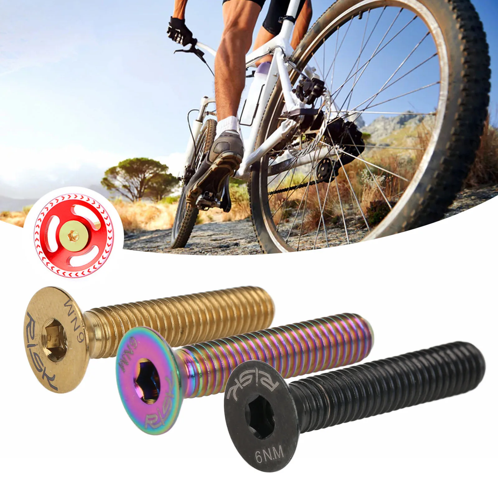 Fafeicy Fixation Avec Rondelle Vis De Boulon à Tête Conique En Alliage De Titane Avec Rondelle