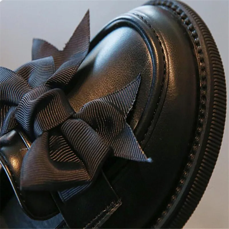 Girls English Style Leather Shoes Princess shoes kids Shallow Mouth Dress shoes