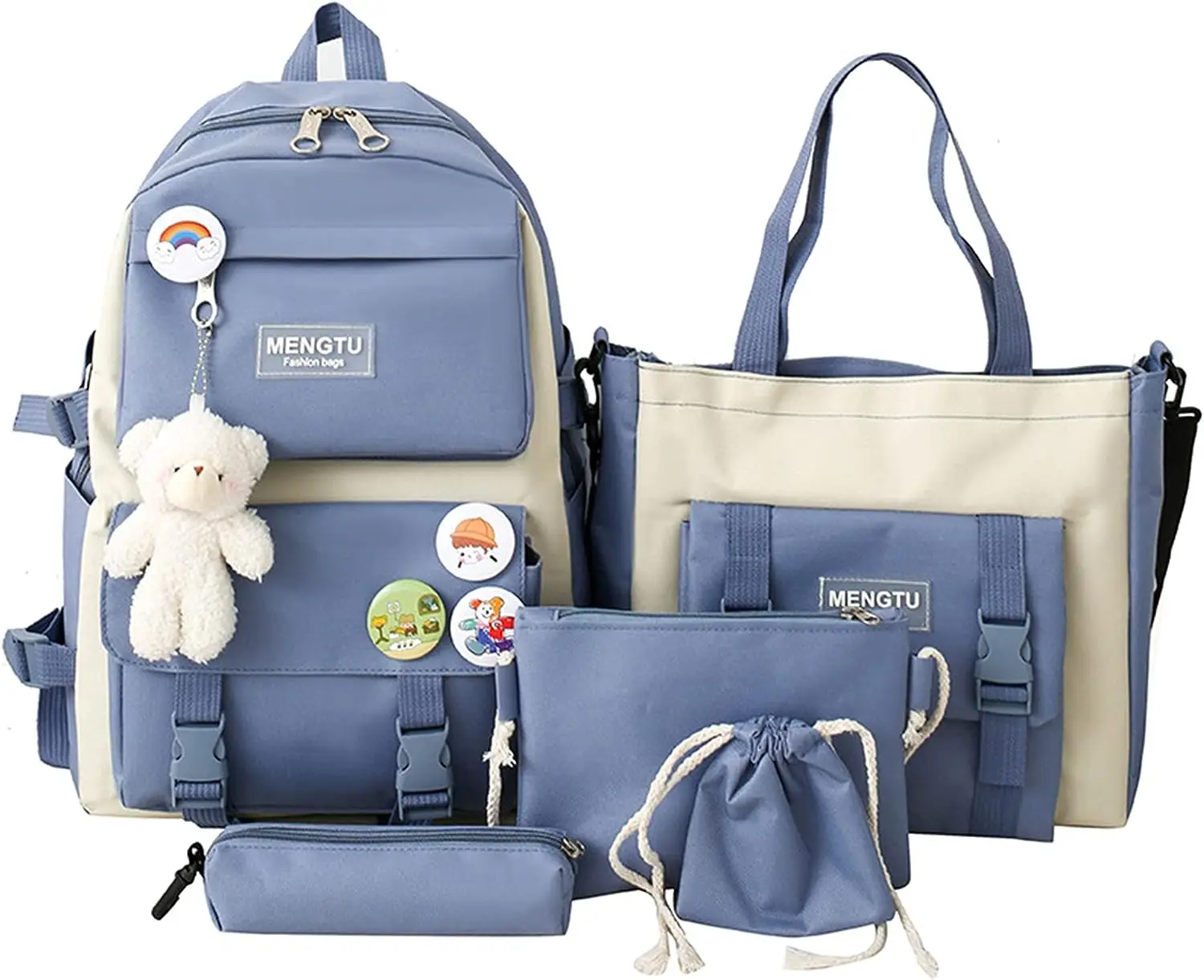 CMSKawaiiBackpackset5PcsAestheticSchoolBagscutebackpackset