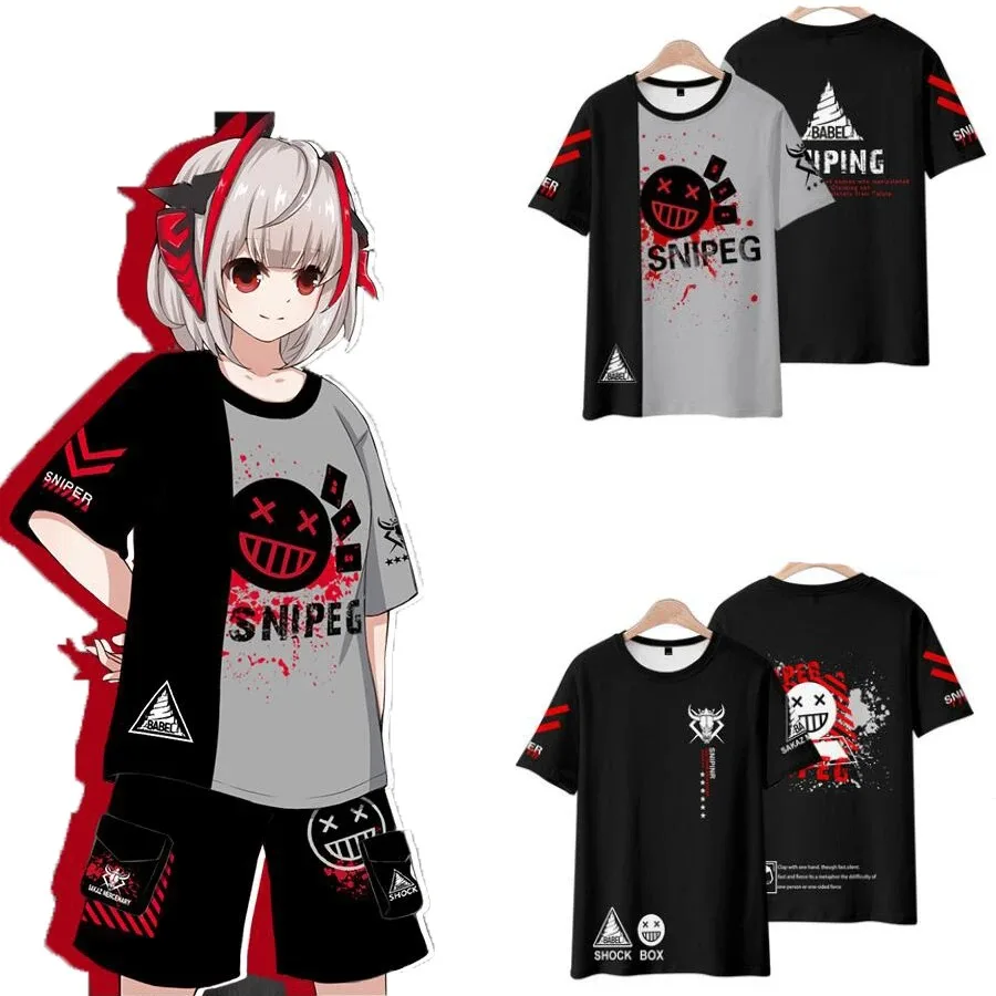 

Jogo quente arknights w cosplay camiseta meninos/meninas verão moda manga curta engraçado tshirt gráfico t streetwear crianças