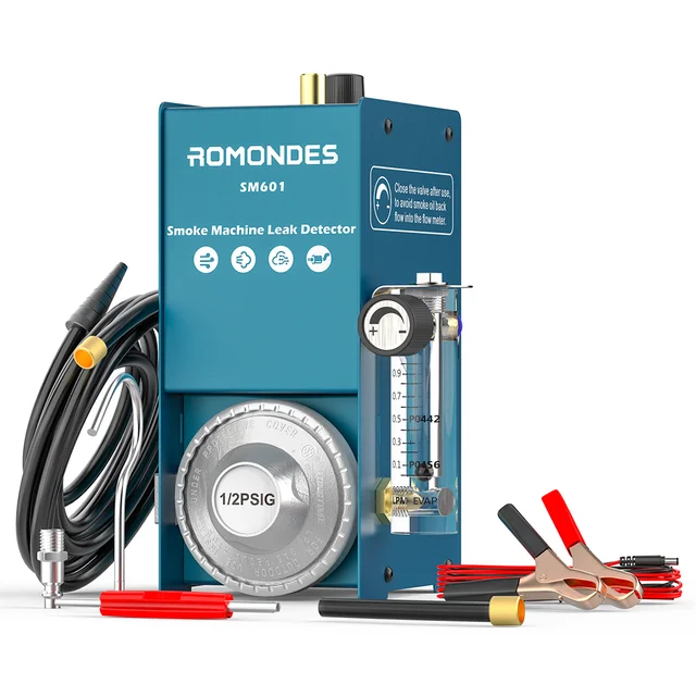 Romondes SM601 เครื่องตรวจจับควันรั่ว EVAP เครื่องสูบบุหรี่ยานยนต์เครื่องตรวจจับการรั่วไหลการใช้ท่อรั่ว Locator สําหรับรถยนต์รถจักรยานยนต์ 1
