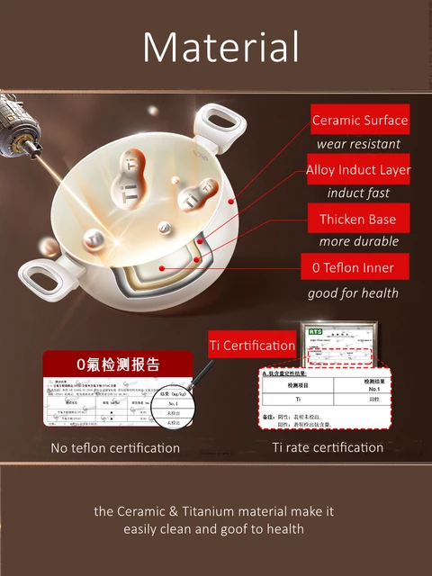 LFGB Certificated Ceramic & Titanium Saucepot Anti-overflow Soup Pot Scratch and Blacking Resistant Stewing Pot for Kitchen 4