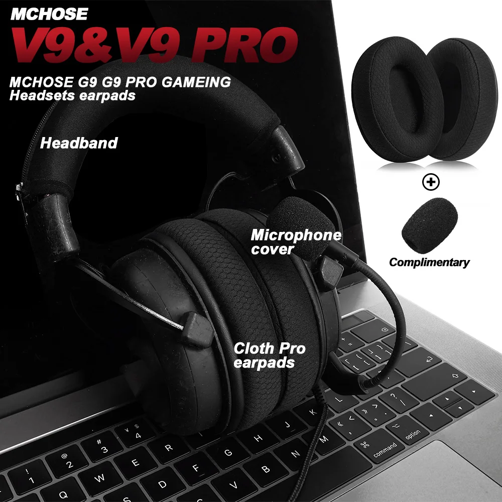 Ear Pads for MCHOSE V9 V9 PRO Replacement Foam Headphones memory foam Earpads Protein