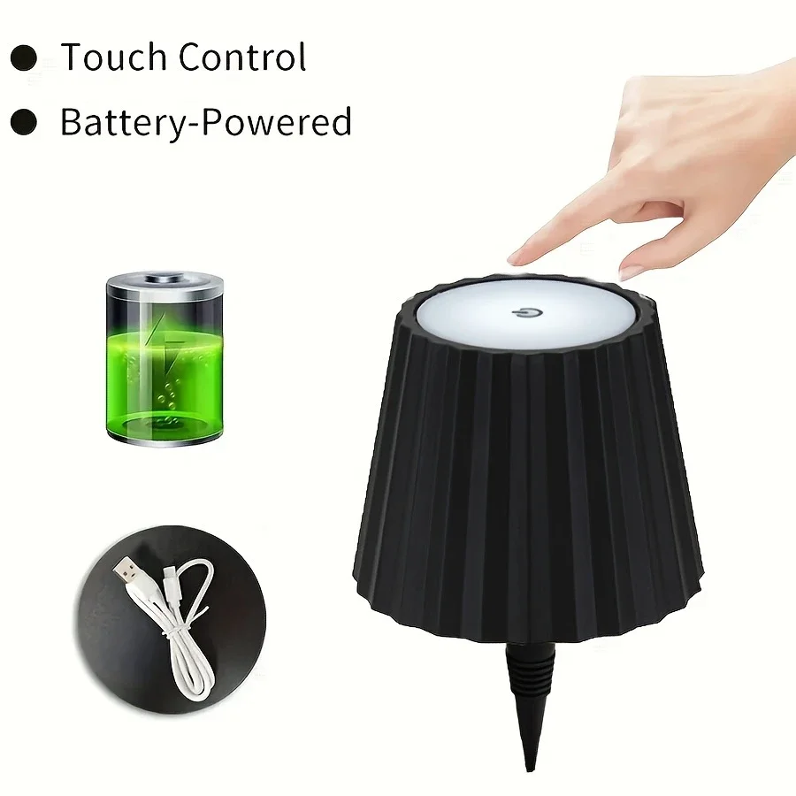 Wireless Bottle Table Lamp Touch Control of 3 Colors and Stepless Dimming Night Lamp For Bar Wine Bottles Decor Desk Lights