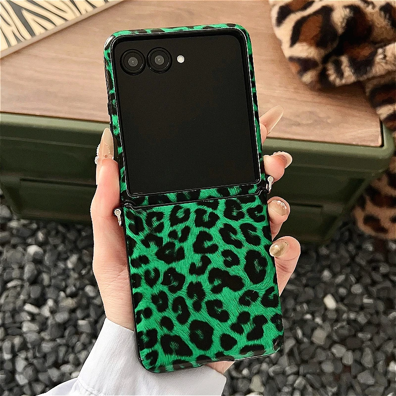 Luxury Leopard Print Shockproof Hinge Back Cover Fashion Case