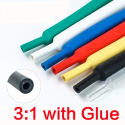 Dual Wall Heat Shrink Tubing Kit with Adhesive - Multi - Size Set, 3:1 Shrink Ratio - 3.2mm (Yellow)