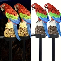 Solar Parrot Floor Insert Statue Light Parrot Outdoor Garden Waterproof LED Lights For Walkway Yard Lawn Landscape Decorative 2