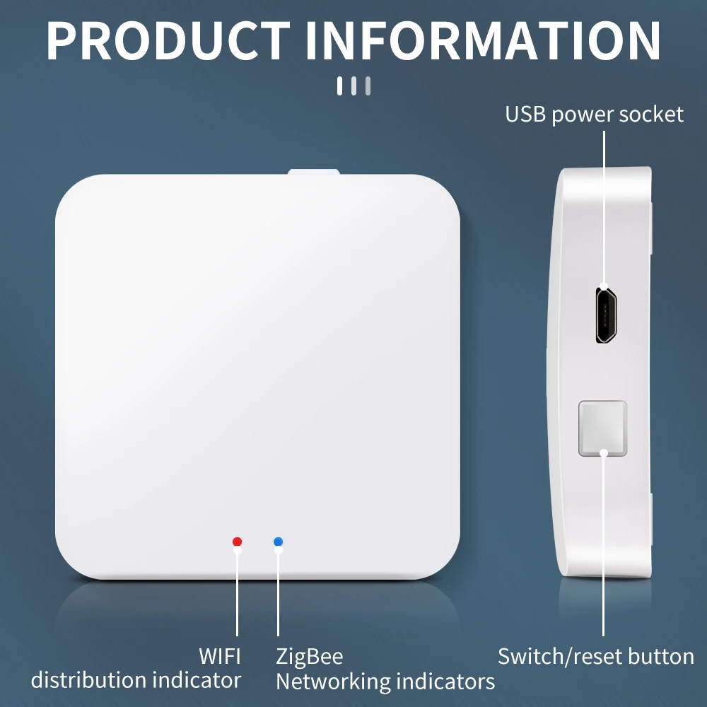 ZigBee3.0 Wireless Intelligent Gateway WIFI Switch Lamp Curtain Door Temperature Humidity Sensor Remote Control Smart Home Life