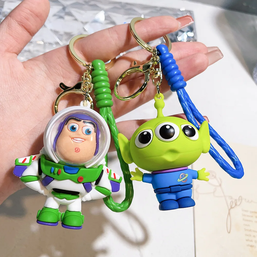 Disney Toy Story Schlüsselanhänger Anime Buzz Lightyear Woody Lotso Schlüsselanhänger Sammlung Puppentasche Autozubehör Weihnachten Geburtstagsgeschenke