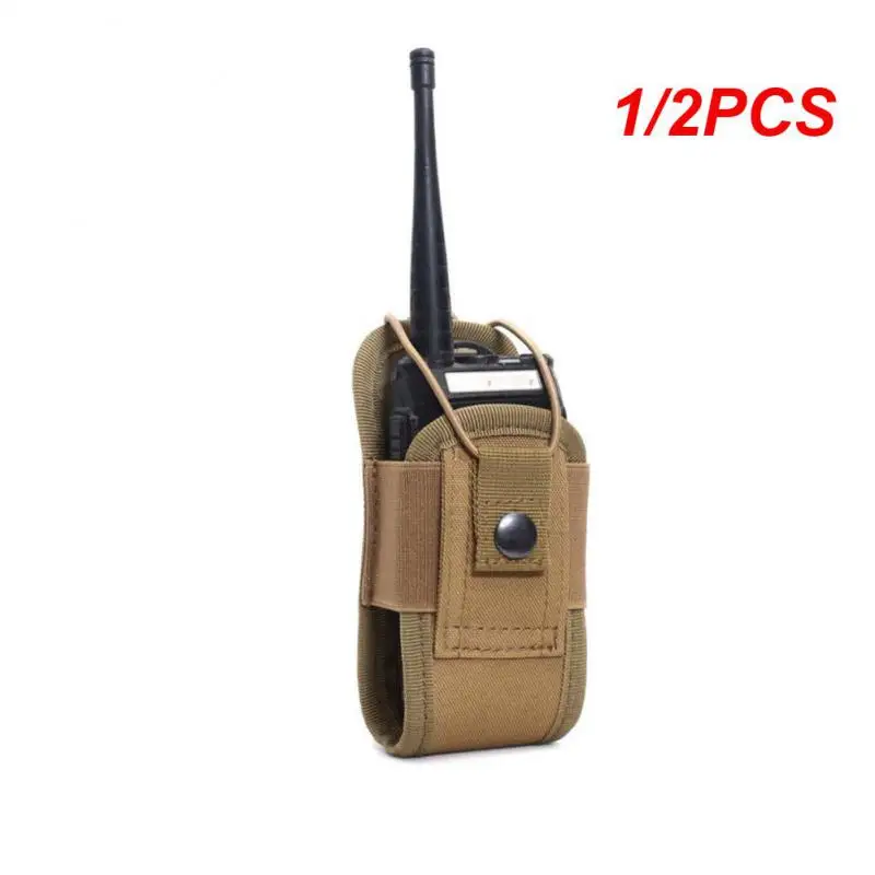 

1/2PCS Tactical Molle Radio Walkie Talkie Pouch Waist Bag Holder Pocket Portable Interphone Holster Carry Bag for Hunting