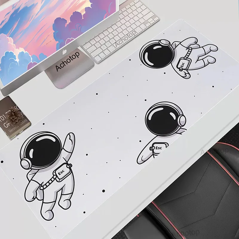 

Deskmat Cute Astronauta Space Large Mouse Pad Anime Carpet Mousepad Pink Gaming Accessories Deskpad Keycadets Gravity XXL Mats