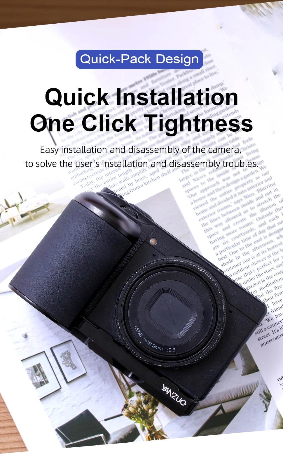 Aluminum Alloy Base Camera Handle for Ricoh GR3 GRIIIX Camera Grip Quick Install