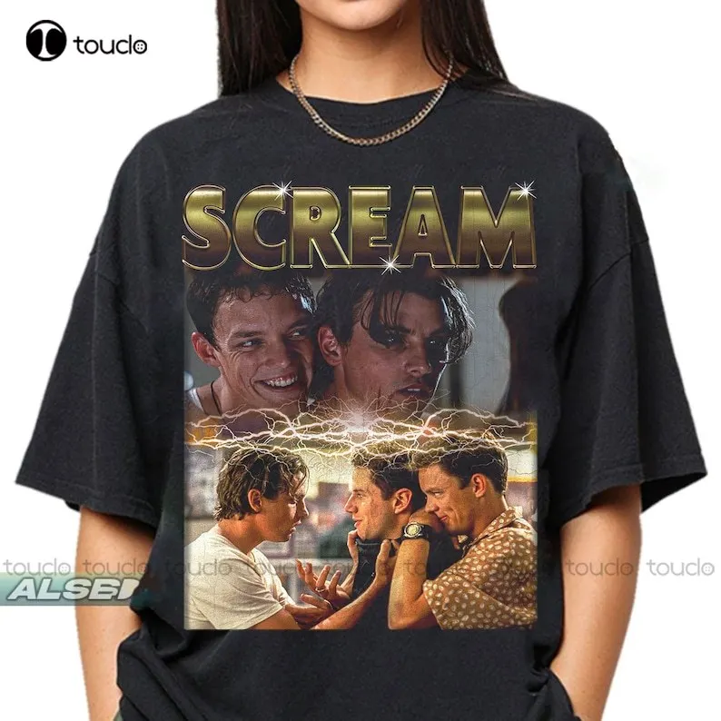Scream Stu Macher Billy Loomis Shirt, Let'S Watch Camicia Da Film Spaventosa, Camicia Horror Spaventosa, Camicia A Ventaglio Kill3R, Camicia Retrò Xs-
