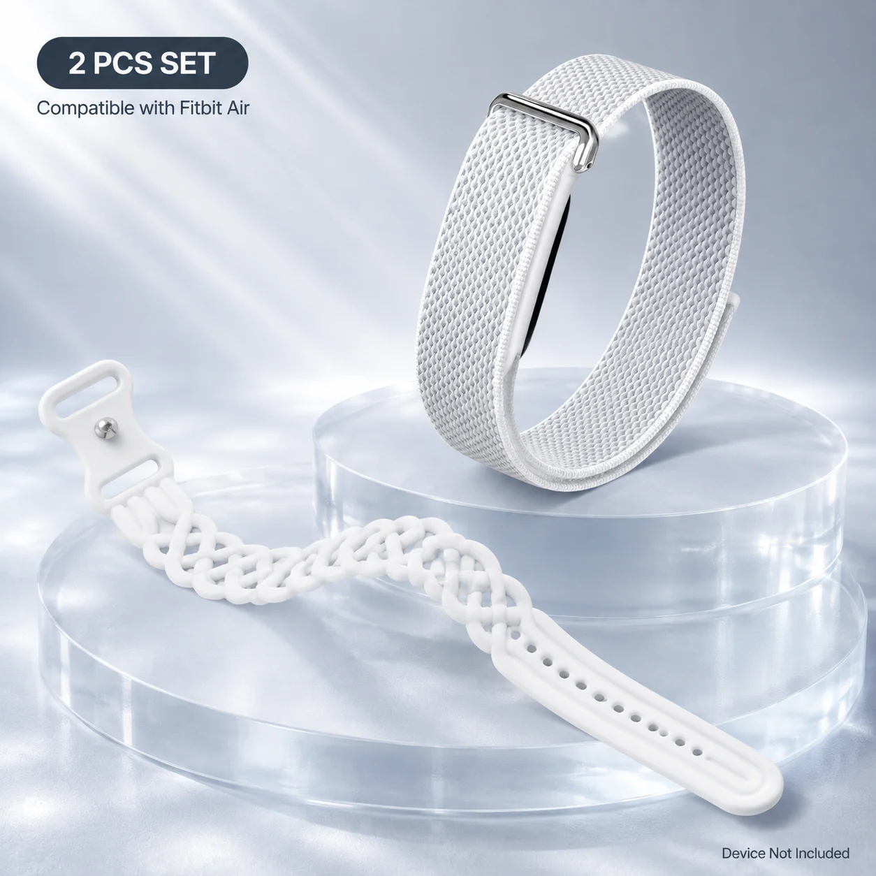 Versatile 2-in-1 Style Band Set with Unique Vine Openwork and Breathable Nylon Loop Strap