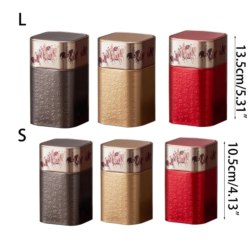 Portable Small Tea Packagings Box Mini Empty Tea Tin Can Vintage Tinplate Containers Seal Jar Moisture-Proof tea tin box,tea canister