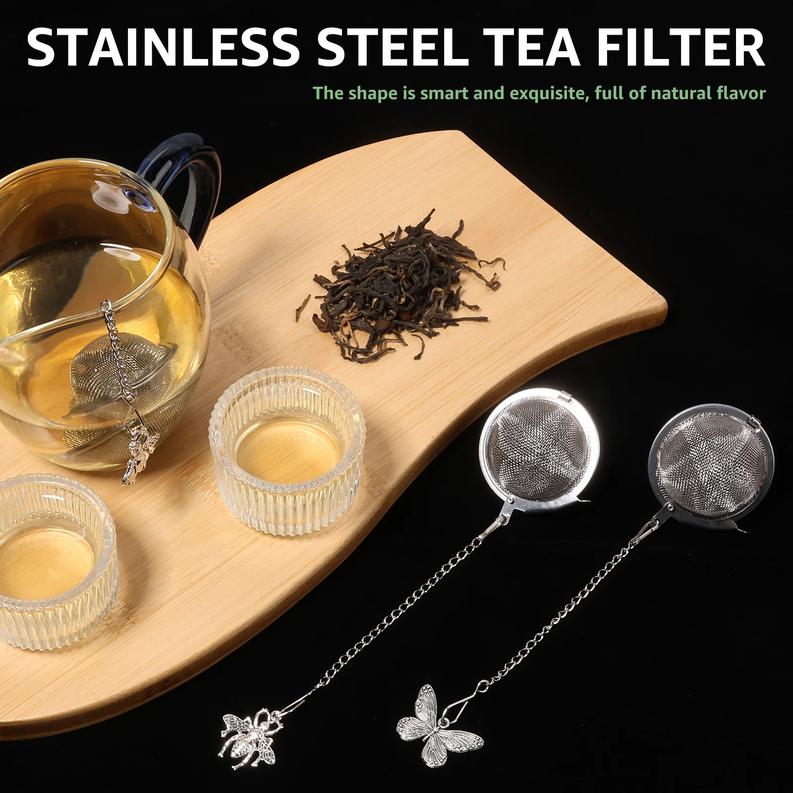 8Pcs Stainless Steel Tea Infuser Fine Mesh Tea Ball Reusable Strainer Filters for Teas, Loose Tea Infuser Strainer Filter