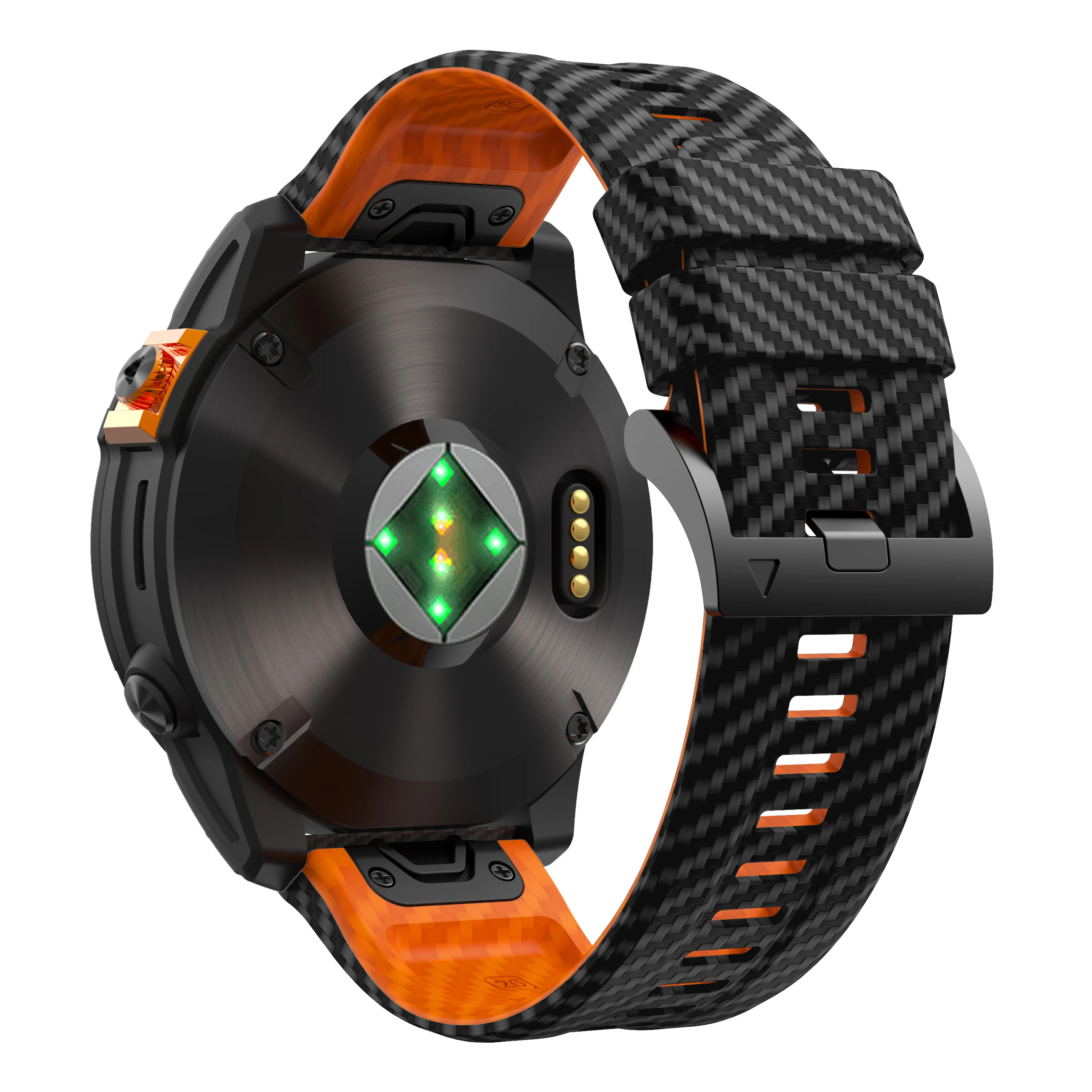Quickfit Carbon Fiber Watchband with Silicone Strap, 22mm/26mm