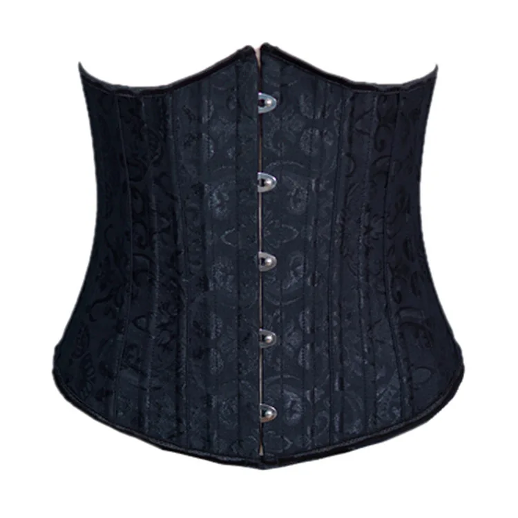 

Steel Rib Jacquard Waistband with 26 Steel Bones Corset Waist Protection Abdominal Tightening Adjustable Palace Shaped Body Suit