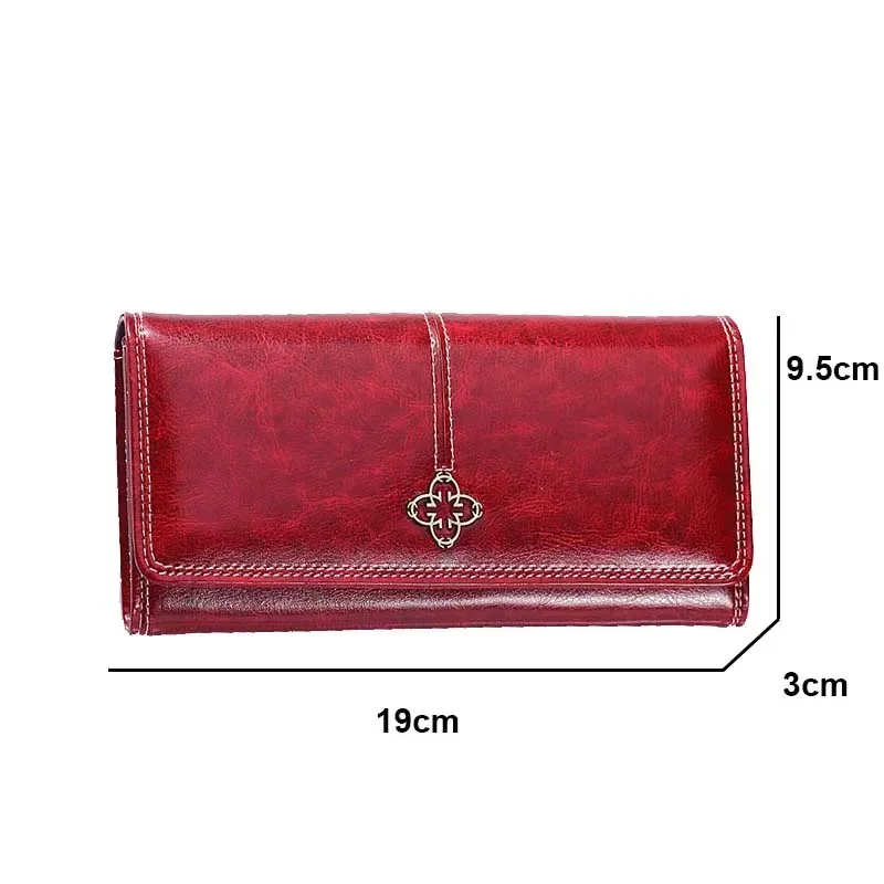 Women's Leather Wallet Woman Luxury Long Wallets Fashion Women Purses Money Bags Handbags Womens Purse Cards Holder Carteras 6