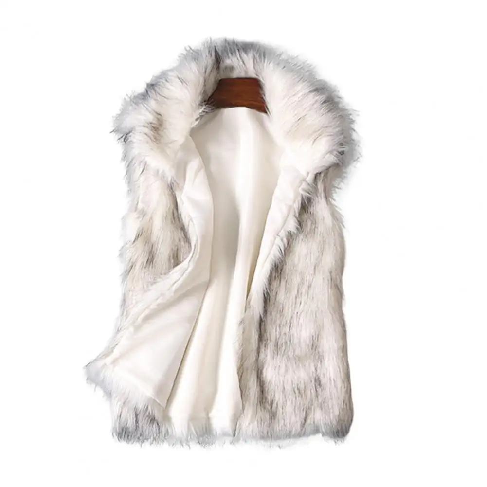 

Fluffy Waistcoat Sleeveless Women Vest Winter Thickened Warm Faux Fur Vest Jacket