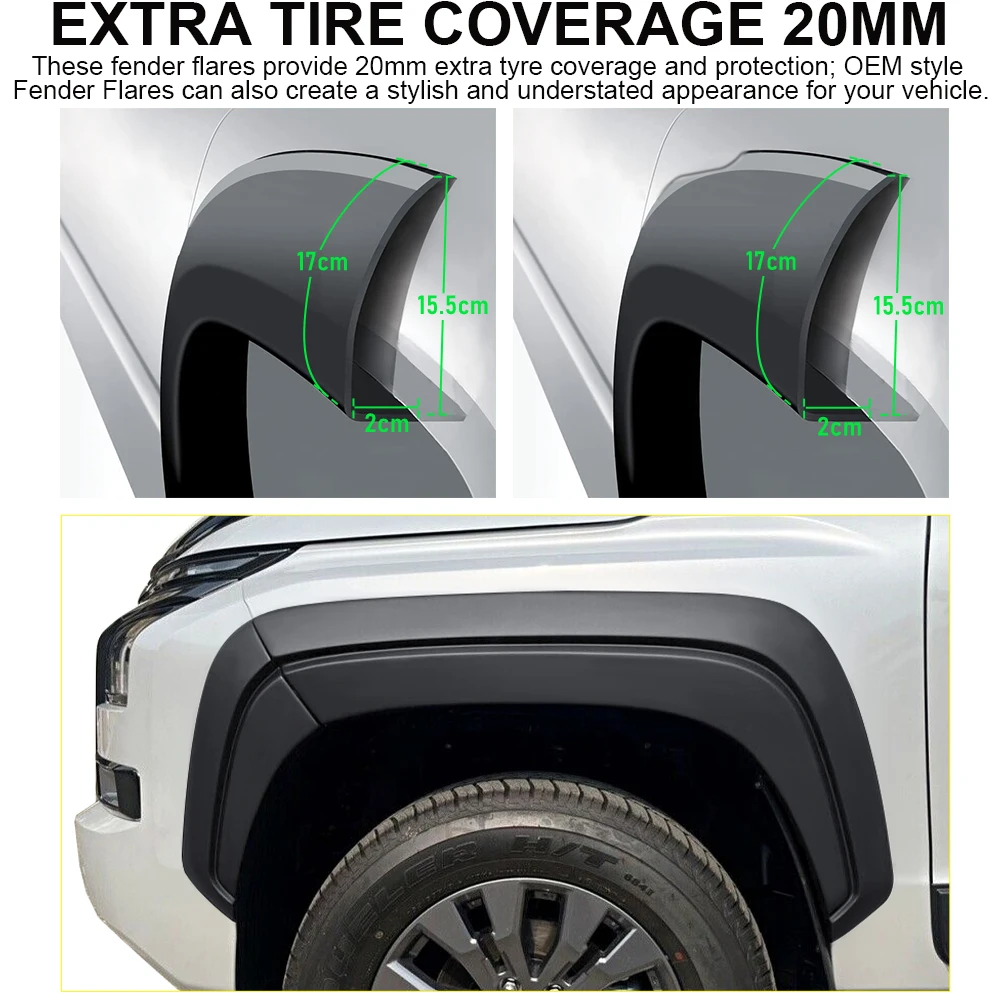 미쓰비시 트라이톤 L200 MV 2024-2026용 OEM 스타일 펜더 플레어 휠 아치, 확장형 머드가드, 오프로드 더블캡 자동차 액세서리
