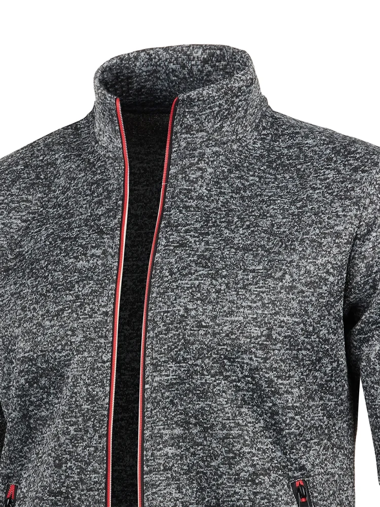 Giacca spessa da uomo autunno/inverno con cerniera lunga 4