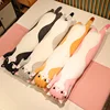 Kawaii Cat Plush Hold Pillow Cute Animal Cat Soft Toys Office Break Nap Sleeping Long Pillow Cushion Stuffed Gift Doll for Kids 2