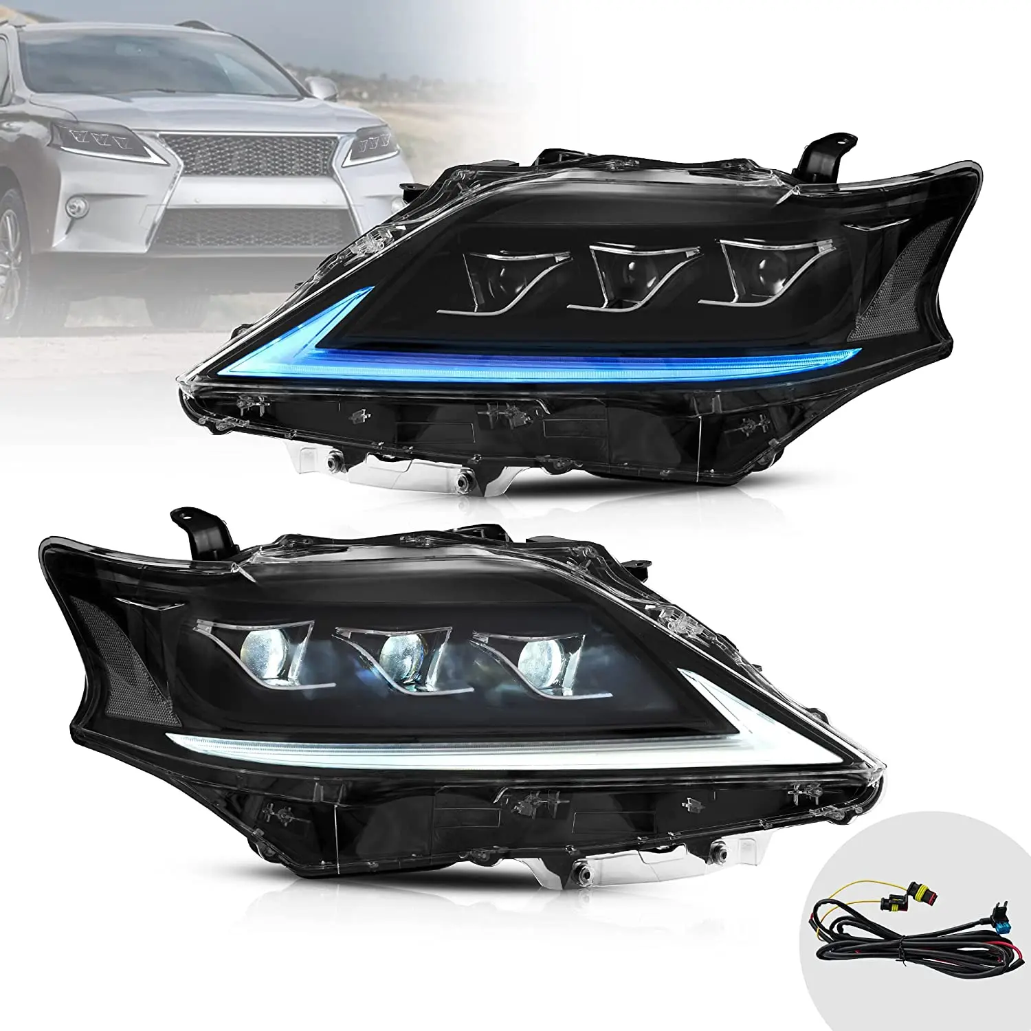 LEDHeadlightsForLexusRX270RX300RX350RX450h20132015Headlamp