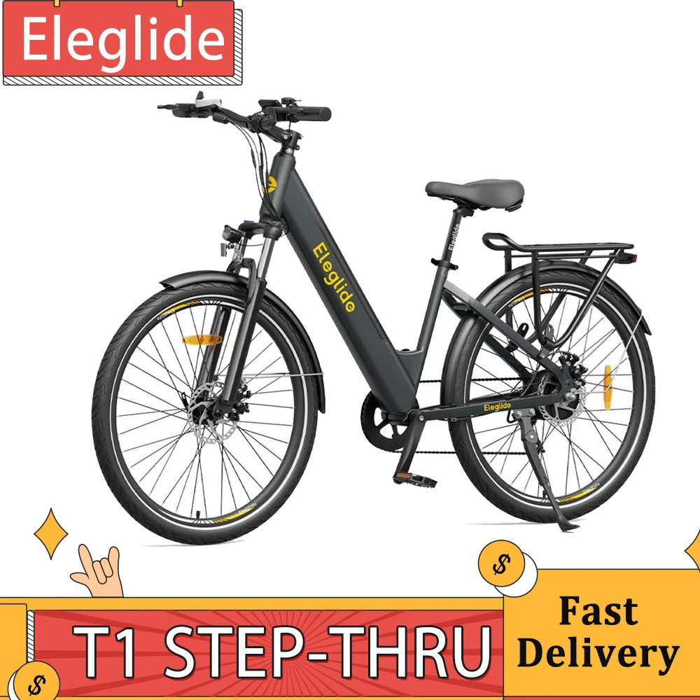 Eleglide T1 Step-Thru Bici Elettrica Trekking E-Bike 27.5 Pollici Cst Pneumatici 36V 13Ah Batteria 250W Motore Brushless Velocità Massima 25 Km/H