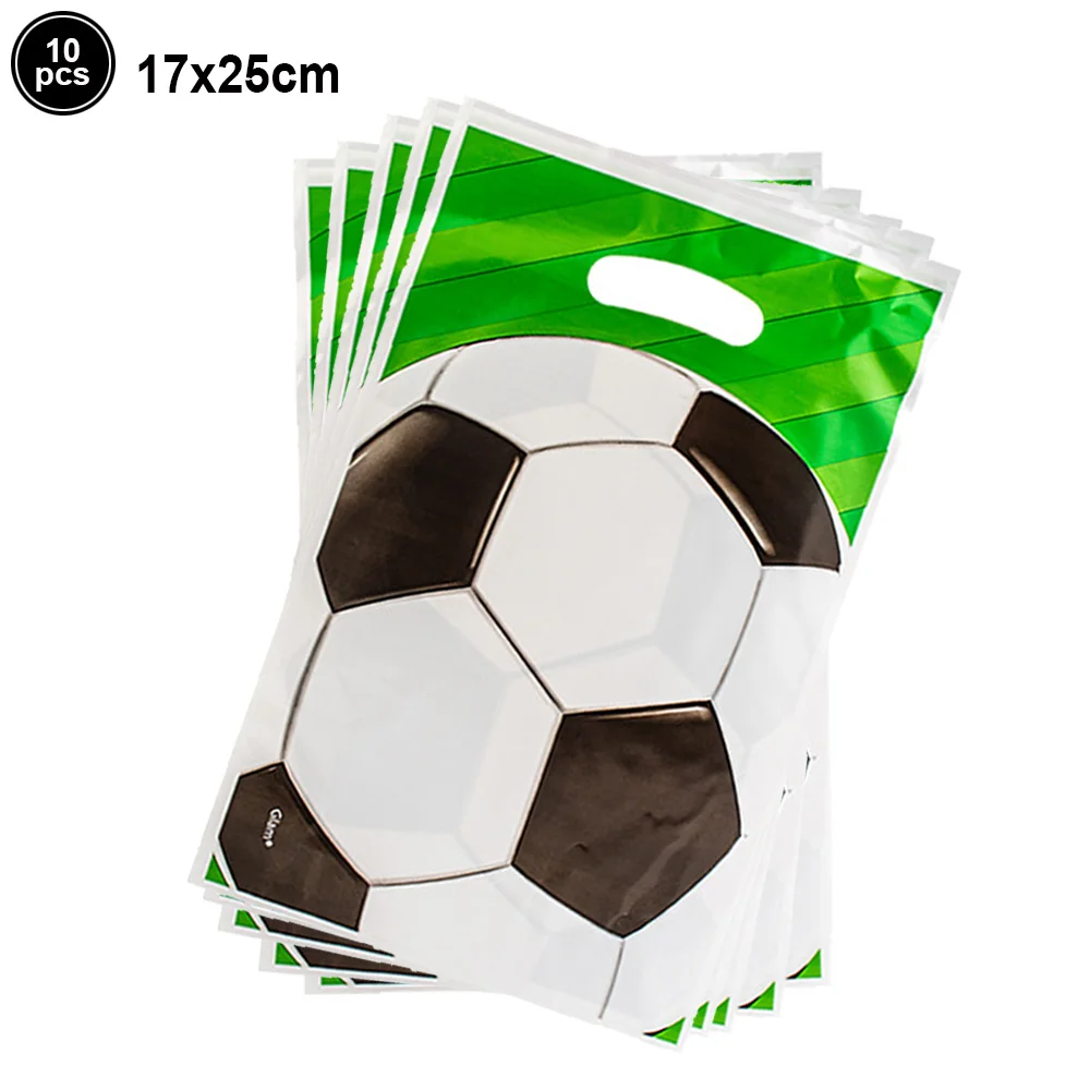 Green Soccer Theme Disposable Party Tableware Set - Plates, Cups, Napkins for Boys' Birthday Celebration
