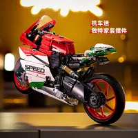 IN STOCK 1:5 MOC Technical Motorcycle Building Blocks Model Bricks Assembling Toys for Children Birthday Gift Set 3