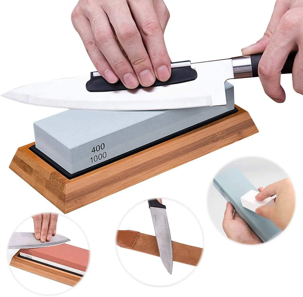 2-IN-1 Professional Double Sided Knives Sharpening Whetstone 240-8000 grit