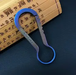 Porte clés en alliage de titane, pendentif de voiture, Simple, créatif, de haute qualité, boucle multifonctionnelle pour sac à dos extérieur 