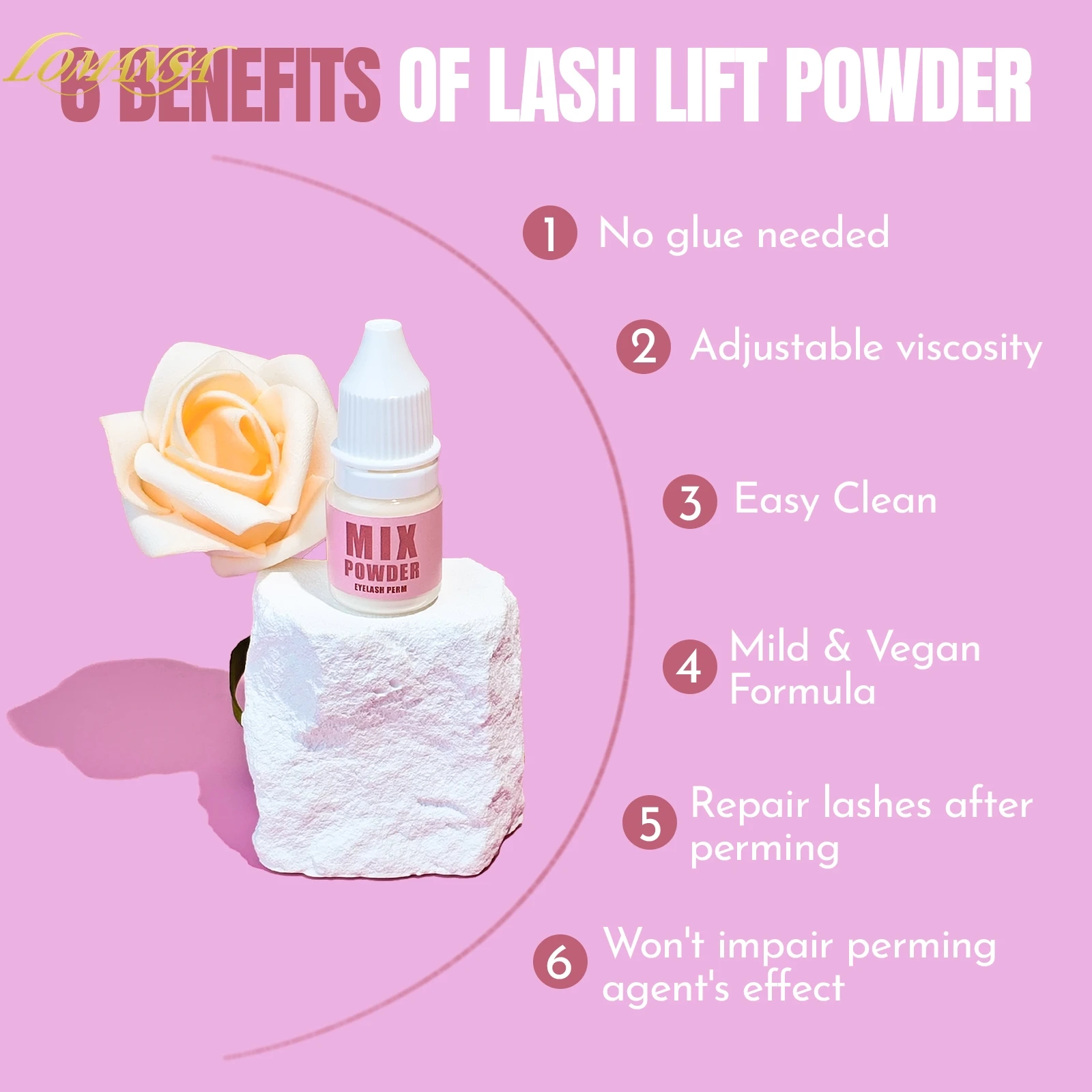 Lomansa Super Mix Eyelash Perm Solution with Keratin Curling Enhancer