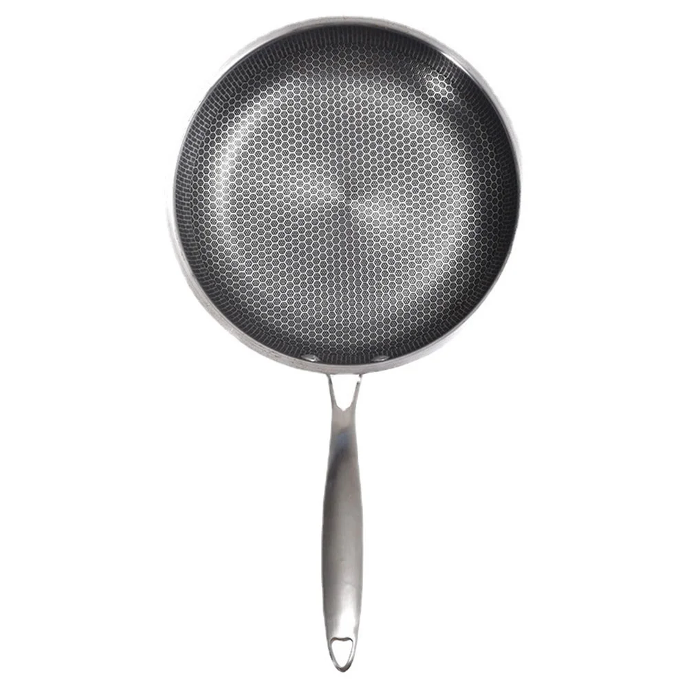 

Stainless Steel Frying Pan Kitchen Skillet Egg Frying Pan Non-Sticky Cooking Pan Honeycomb Frying Pan Kitchen Accessories