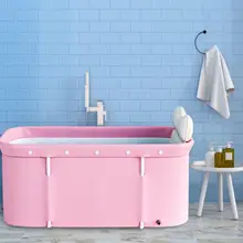  120 X 55 X 50 cm Bath Bathtub Set Portable Folding Tub Bucket Kit For Adult Family PVC Beauty Spa Bathtub Baby Bath Tub 