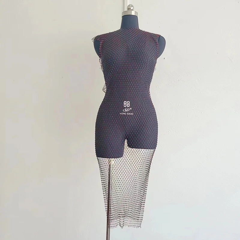 2025Neues Kleid Damenbekleidung فسات Mohamed 1914 Mesh Glitter Fishnet Minikleid Strandparty Sommer Sexy Clubwear Vestidos – Detail 22