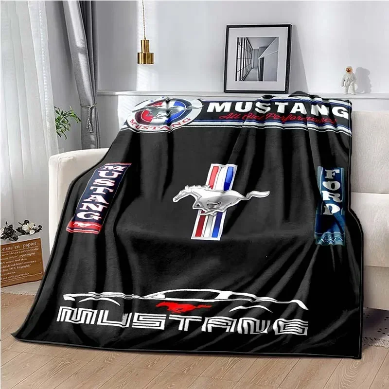 Mustang Blanket Lightweight Quilt Keep Warm Fabric Cute Blanket Bed Sofa Home Office Available in all seasons 3