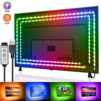Bande lumineuse LED pour rétroéclairage TV, ruban flexible, USB, 5V, 3 touches de contrôle, décoration de fête à la maison 1