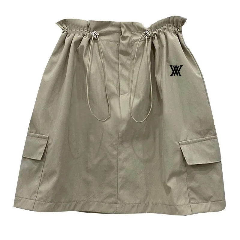 

골프스커트 Fashion Drawstring A-line Short Skirt Summer Women Golf Wear 2024 Luxury Brand Golf Skirt Korean Golf Clothing Women Skirt