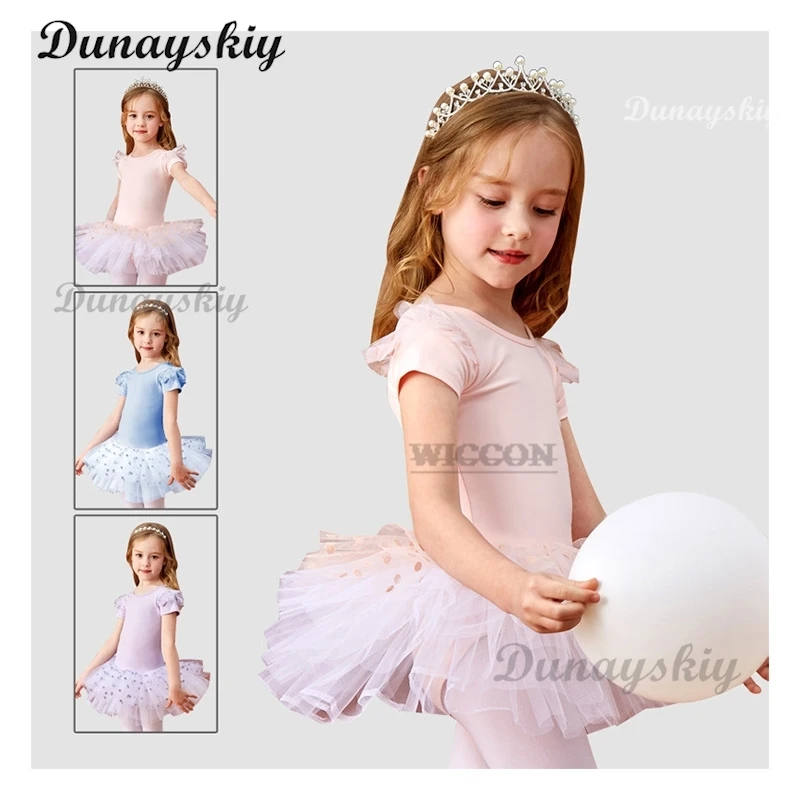 

Детская кружевная танцевальная одежда без рукавов, балетная юбка на бретельках, танцевальные костюмы для девочек, одежда для упражнений, ПУШИСТЫЕ платья маленькой принцессы