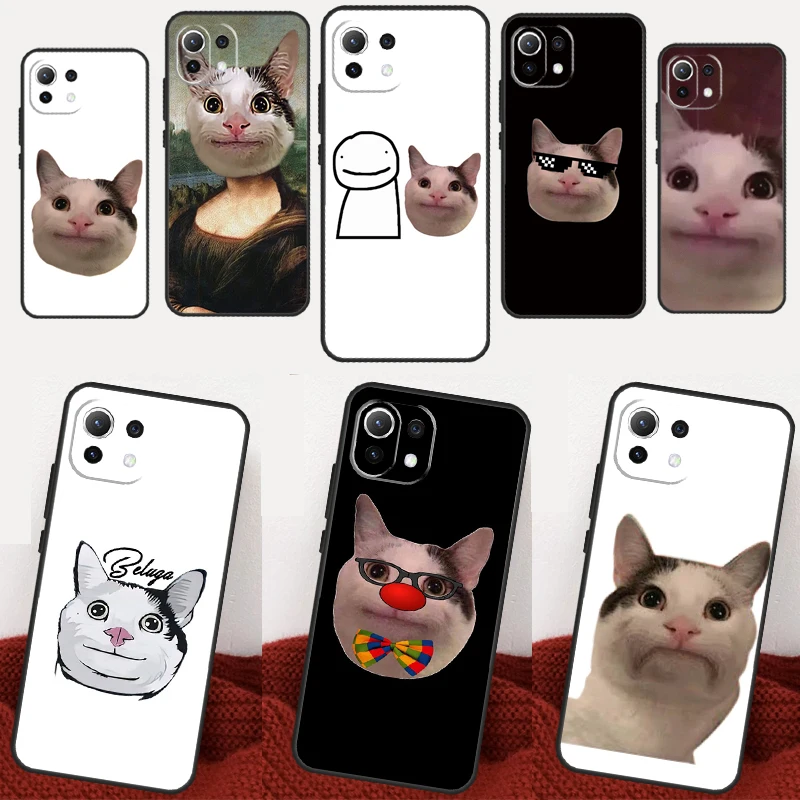 Beluga Cat Meme Face Smiling Funda For iPhone 15 14 13 12 11 Pro