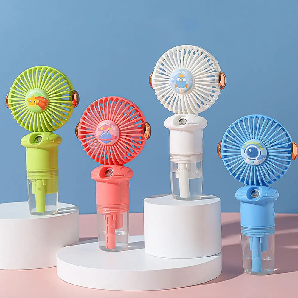 2024 Handheld Mini Air Conditioner USB Rechargeable Portable Humidifier Mist Cooler Cooling Spray Humidifier Fan for Home/Office