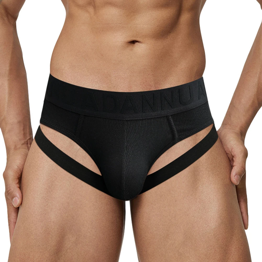 Sexy Men Briefs Underwear Strap Athletic Jockstraps Panties Cotton Thread Skin Friendly Underpants Solid Hip Lift Bottom Wear