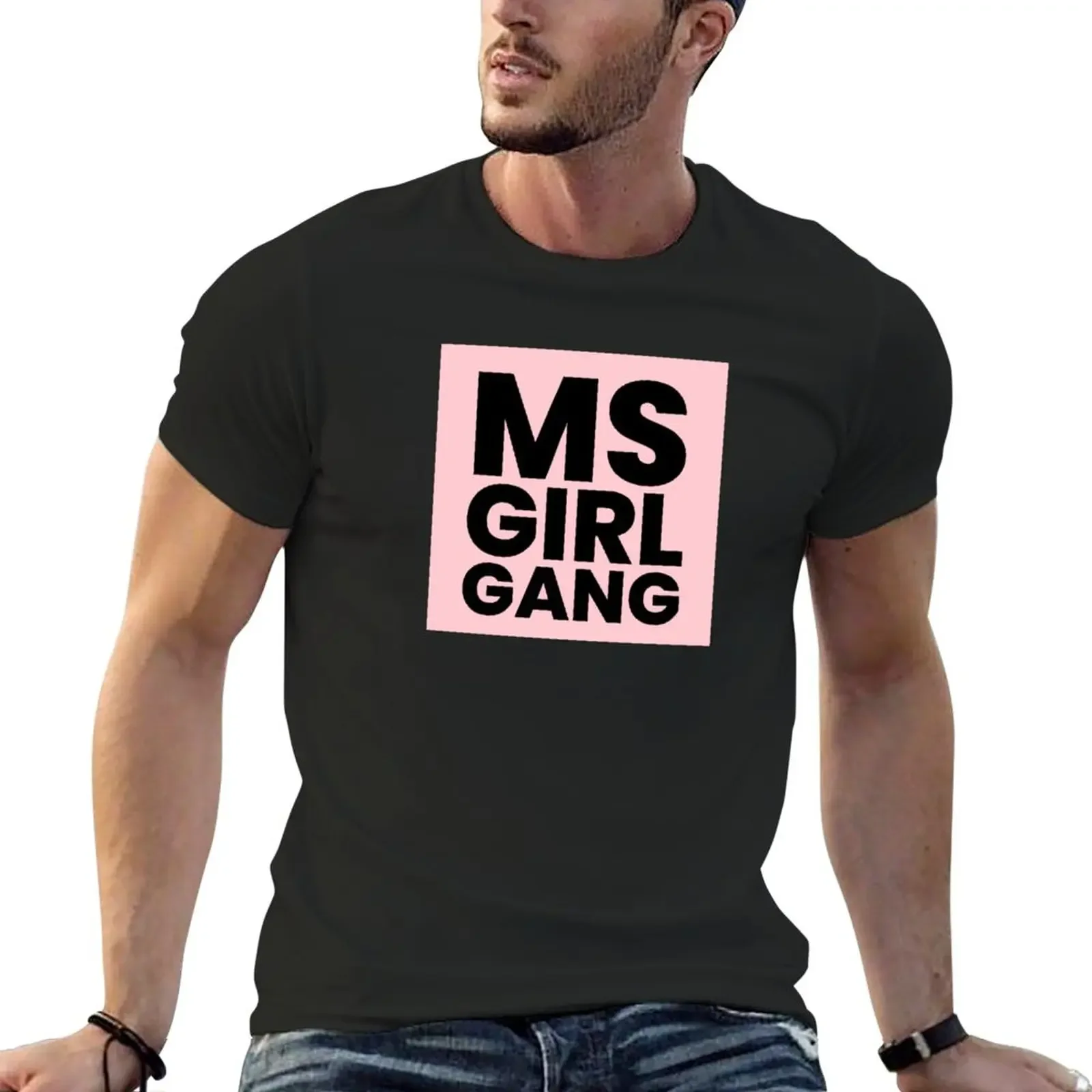 

Футболка MSgirlgang, футболка с коротким рукавом, забавные мужские футболки