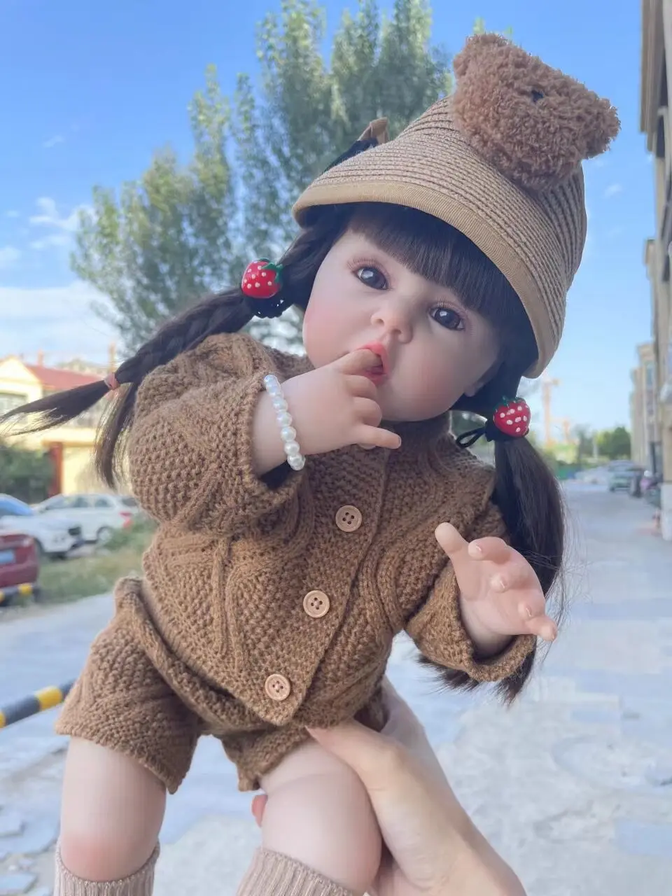 

22 Inch Full vinyl Silicone baby doll Reborn Girl bebe reborn Like newborn Alive Play House toys gift